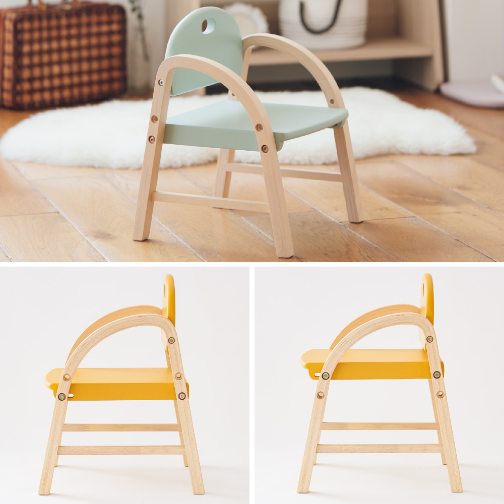 キッズチェア 木製 ロータイプ 子供用 くすみカラー Kids Arm Chair -amy- ILC-3434 のし、包装、メッセージカード不可