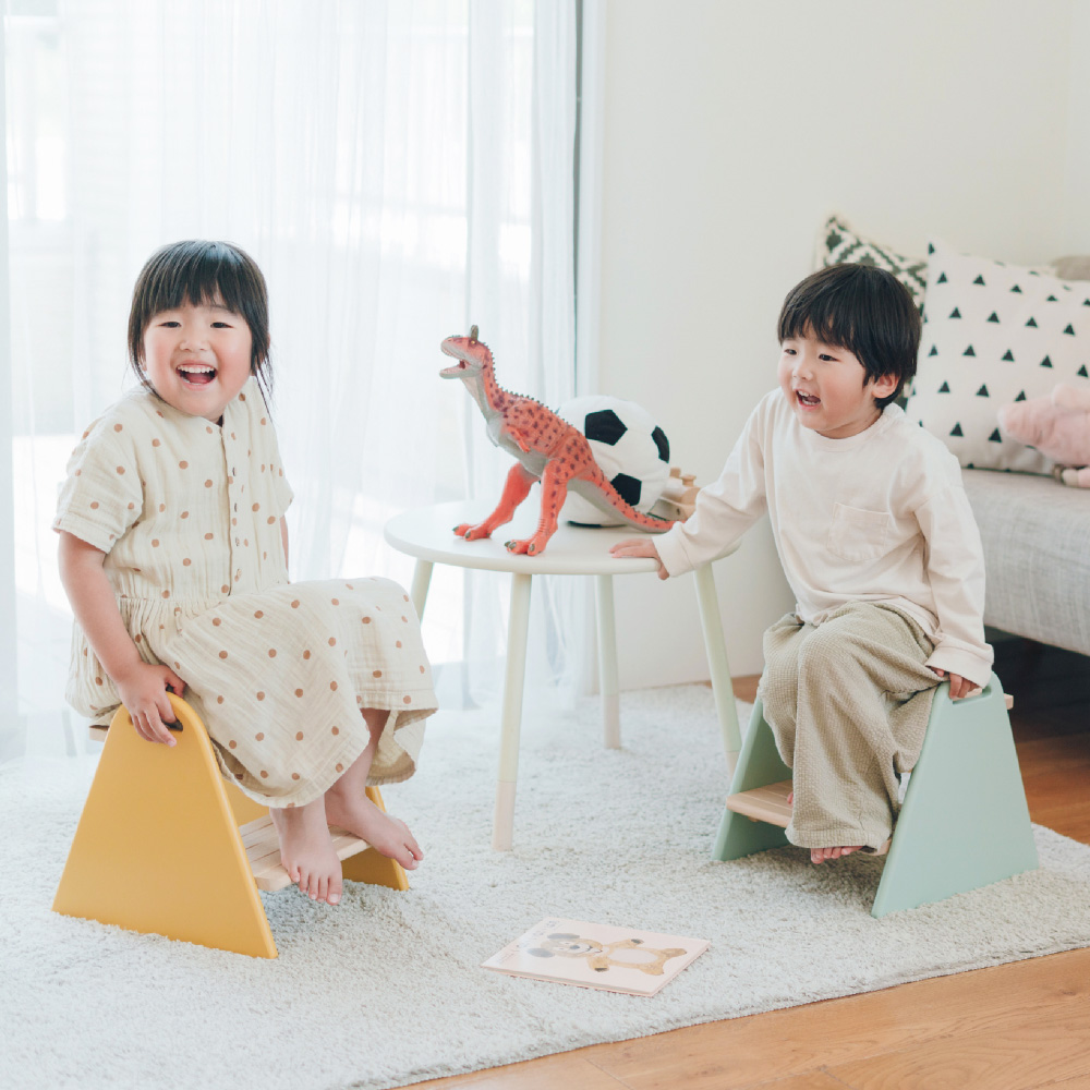 キッズステップ 木製 子供用 くすみカラー Kids Step -tina- ILS-3429 のし、包装、メッセージカード不可