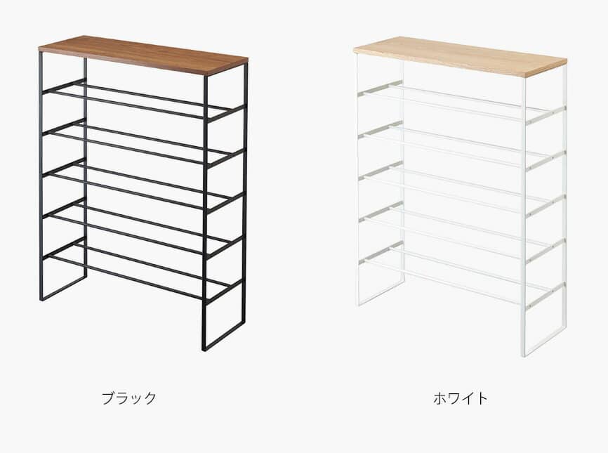 tower 天板付きシューズラック 6段 直送