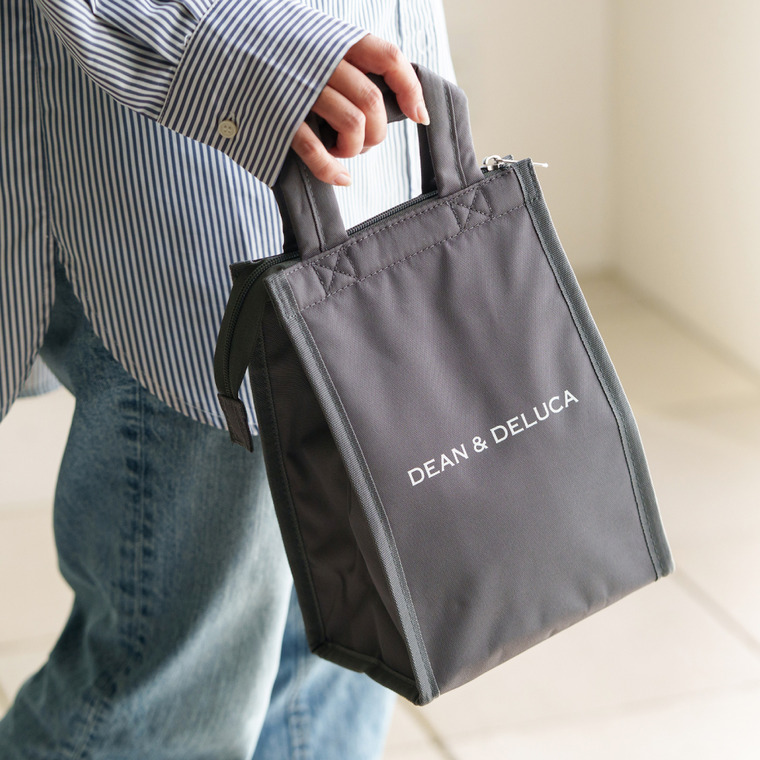 DEAN & DELUCA ディーンアンドデルーカ クーラーバッグ S ブラック グレー 保冷 自立ファスナー付き エコバッグ 保冷バッグ 送料無料