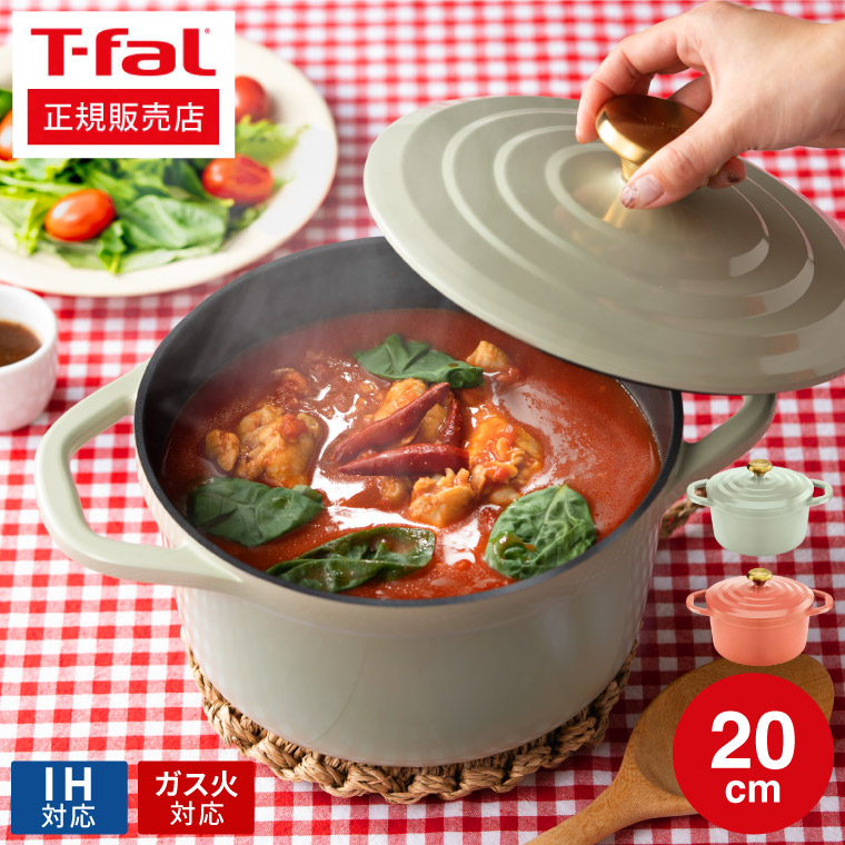 ティファール T-fal キャストライン エアココット IHココット鍋 20cm 送料無料