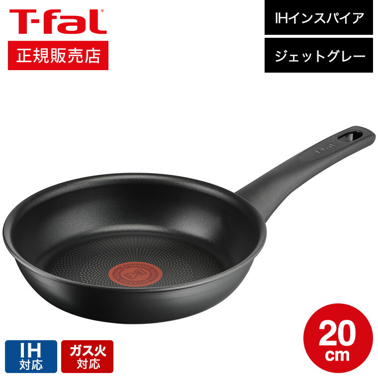 ティファール T-fal IHインスパイア ジェットグレー フライパン 20cm G30402 送料無料