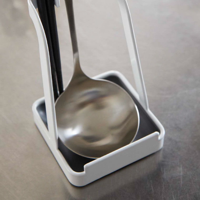 お玉＆鍋ふたスタンド タワー 山崎実業 tower ホワイト/ブラック 2248 2249 タワーシリーズ