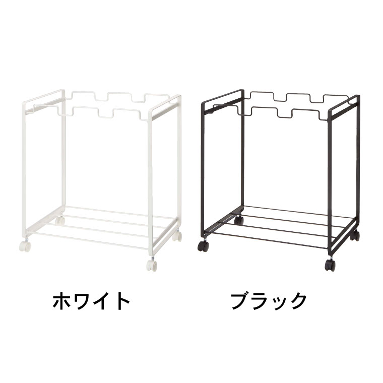 分別ダストワゴン ３分別 タワー 山崎実業 tower ゴミ箱 ホワイト/ブラック 2272 2273 タワーシリーズ