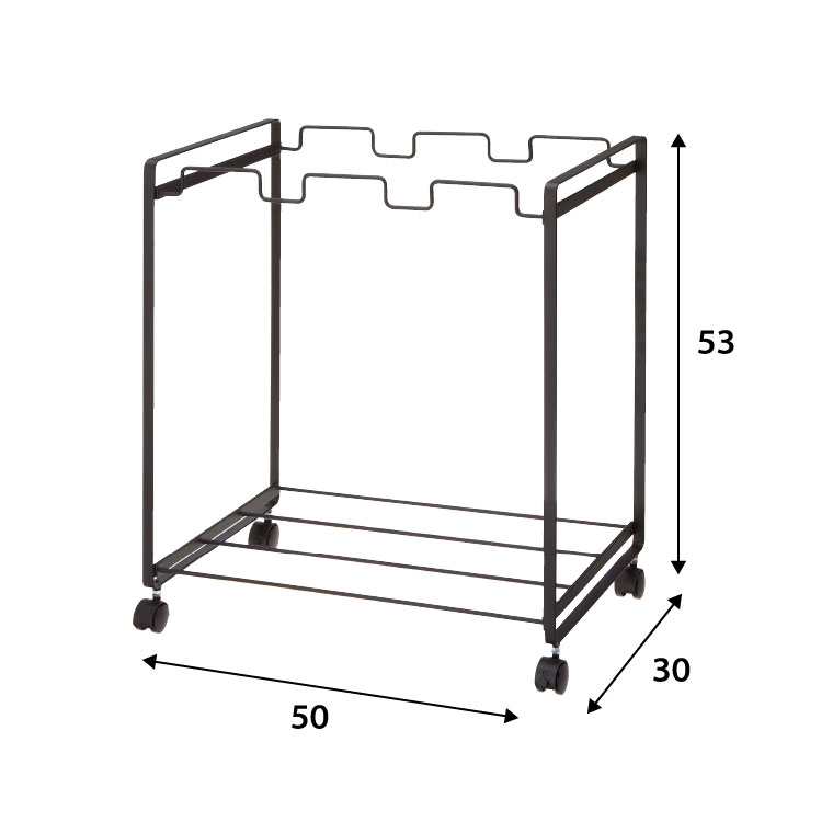 分別ダストワゴン ３分別 タワー 山崎実業 tower ゴミ箱 ホワイト/ブラック 2272 2273 タワーシリーズ