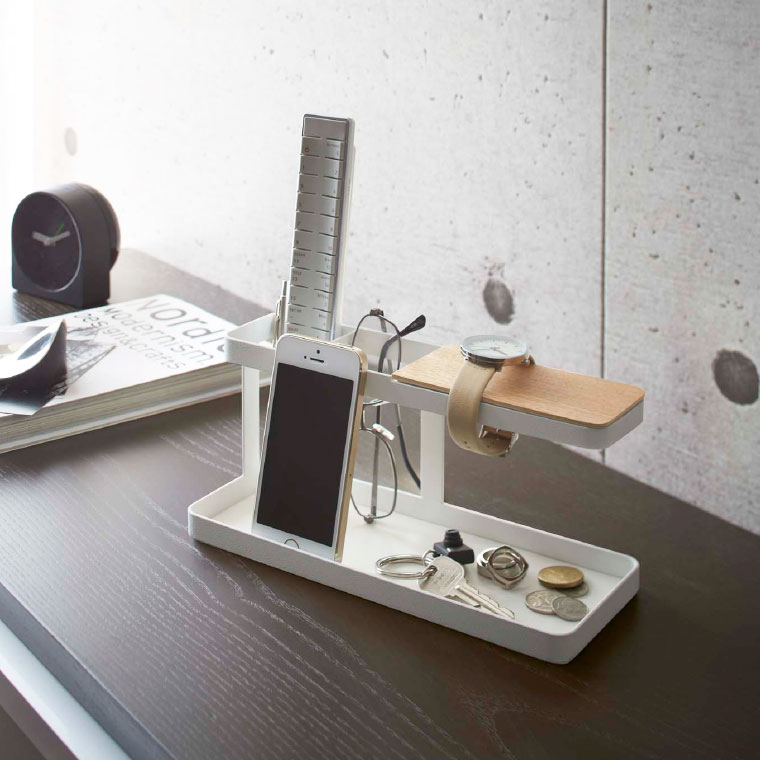 デスクバー タワー 山崎実業 tower ホワイト/ブラック 2299 2300 タワーシリーズ