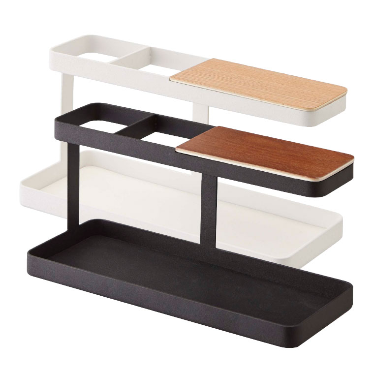 デスクバー タワー 山崎実業 tower ホワイト/ブラック 2299 2300 タワーシリーズ