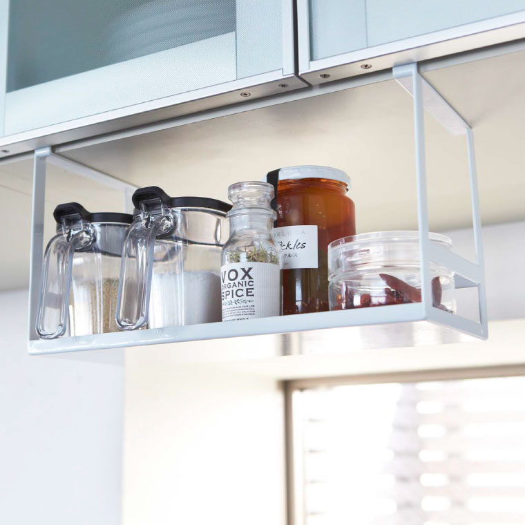 戸棚下調味料ラック タワー 山崎実業 tower スパイス ラック ホワイト/ブラック 2466 2467 タワーシリーズ