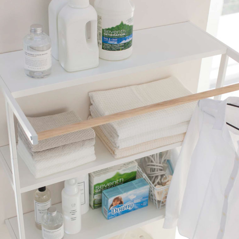 立て掛けランドリーシェルフ タワー 山崎実業 tower ホワイト/ブラック 2482 2483