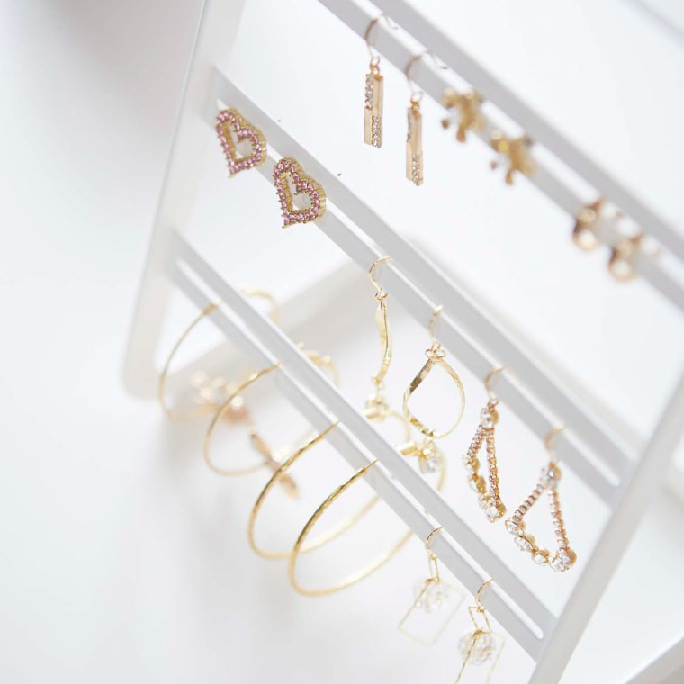 ピアススタンド タワー 山崎実業 tower ホワイト/ブラック 2490 2491 タワーシリーズ