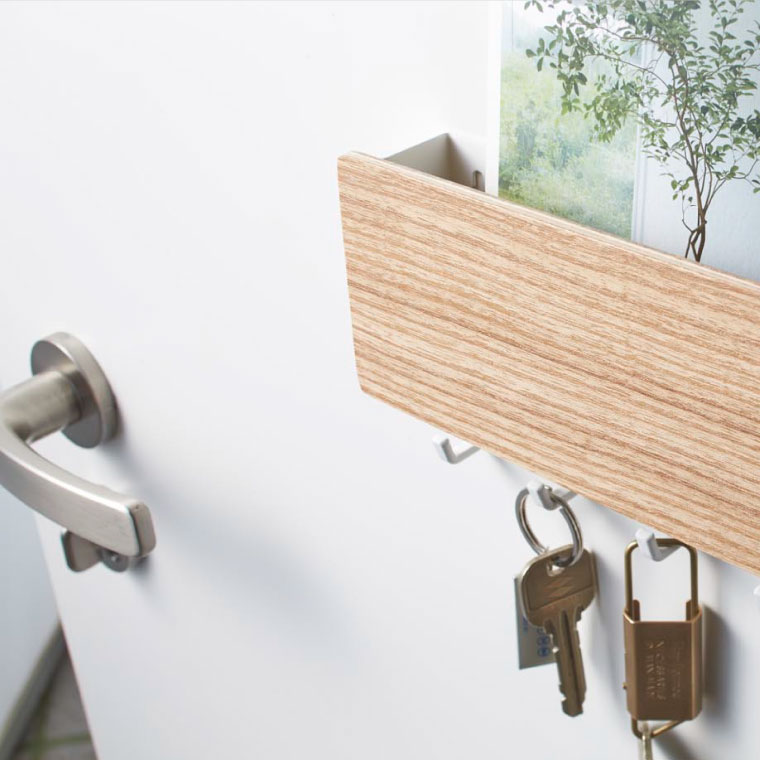 ホルダー付きマグネットキーフック リン 山崎実業 RIN リンブラウン/ナチュラル 2729 2730 タワーシリーズ マグネット