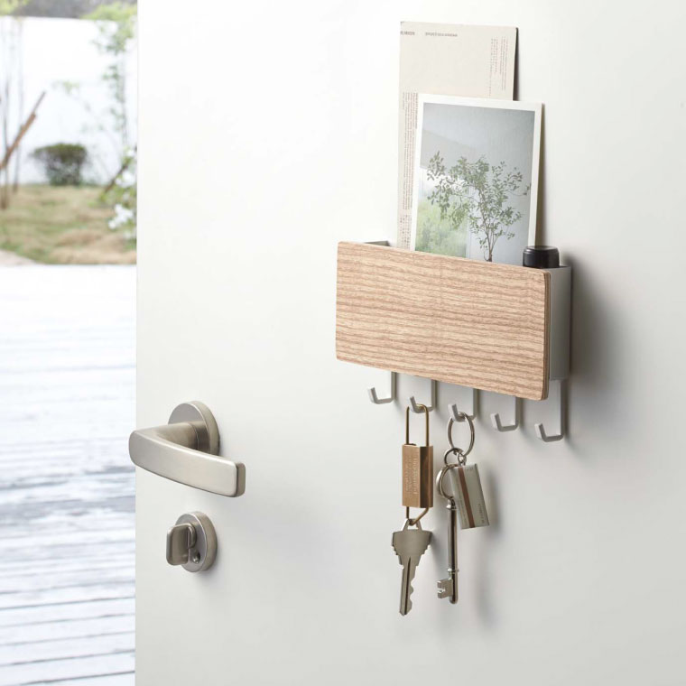 ホルダー付きマグネットキーフック リン 山崎実業 RIN リンブラウン/ナチュラル 2729 2730 タワーシリーズ マグネット