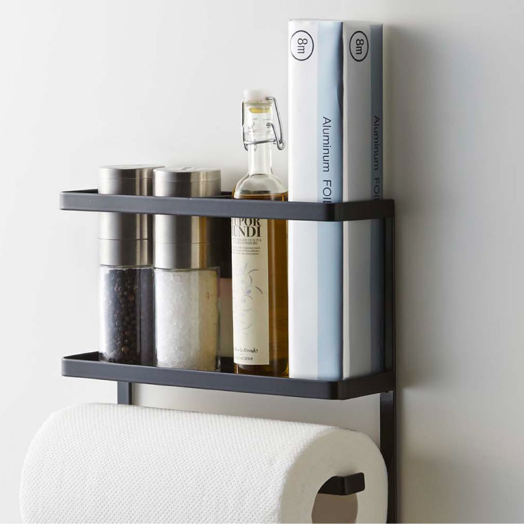 マグネット冷蔵庫サイドラック タワー 山崎実業 tower ホワイト/ブラック 2744 2745 タワーシリーズ マグネット