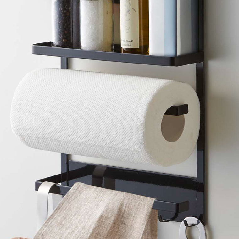 マグネット冷蔵庫サイドラック タワー 山崎実業 tower ホワイト/ブラック 2744 2745 タワーシリーズ マグネット