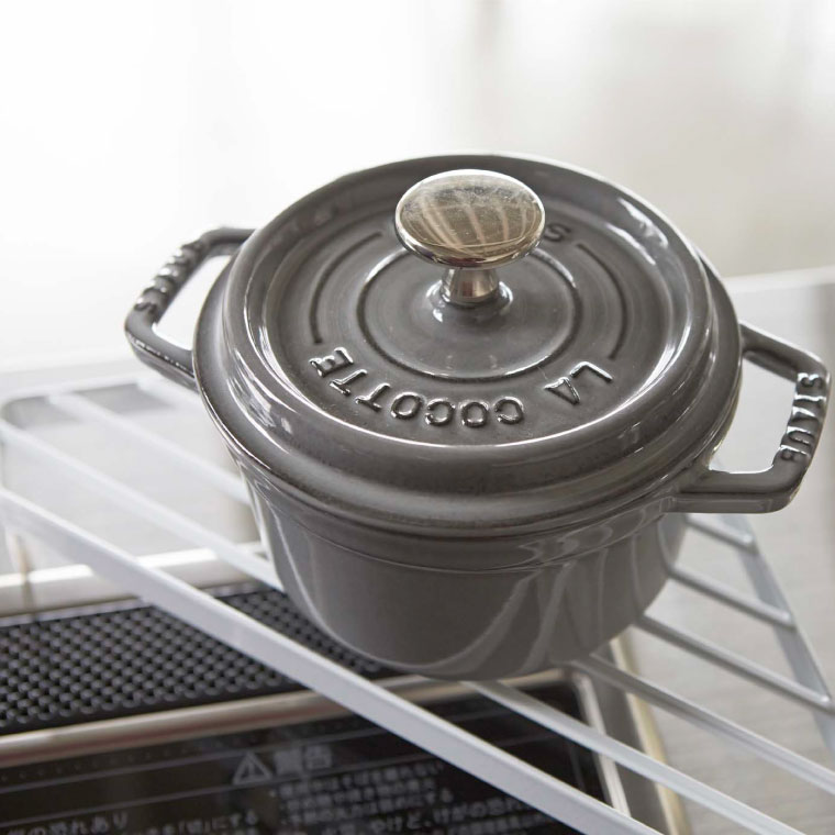 コンロコーナーラック タワー 山崎実業 tower ホワイト/ブラック 2748 2749 タワーシリーズ