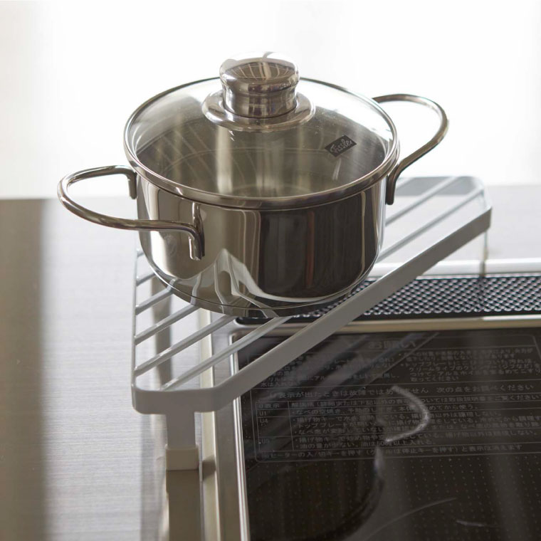 コンロコーナーラック タワー 山崎実業 tower ホワイト/ブラック 2748 2749 タワーシリーズ