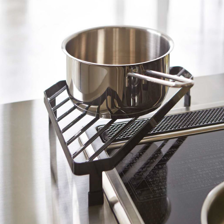 コンロコーナーラック タワー 山崎実業 tower ホワイト/ブラック 2748 2749 タワーシリーズ