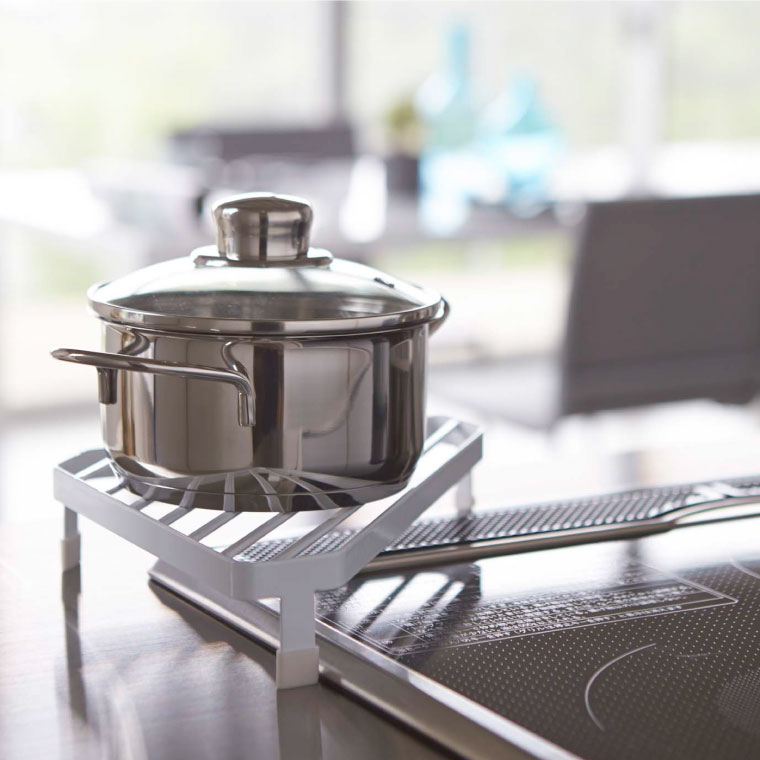 コンロコーナーラック タワー 山崎実業 tower ホワイト/ブラック 2748 2749 タワーシリーズ