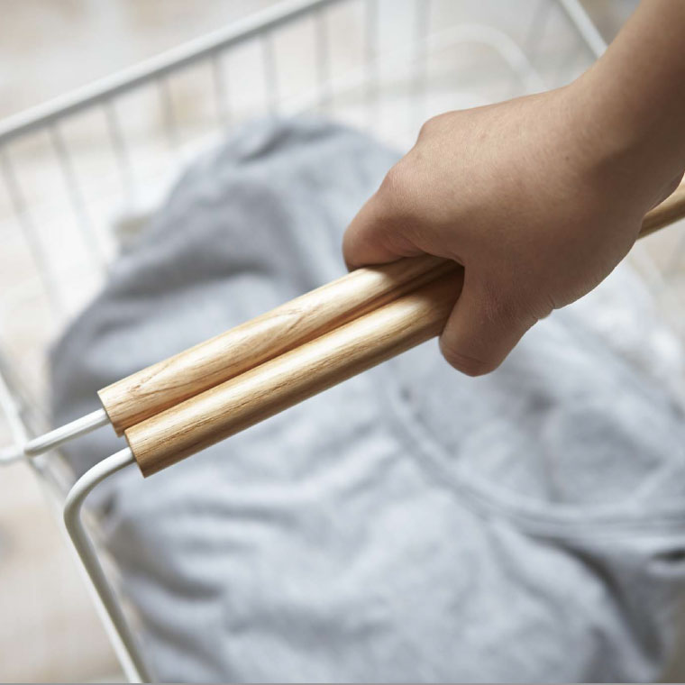 ランドリーバスケット Ｍ トスカ 山崎実業 tosca ホワイト 2809 タワーシリーズ