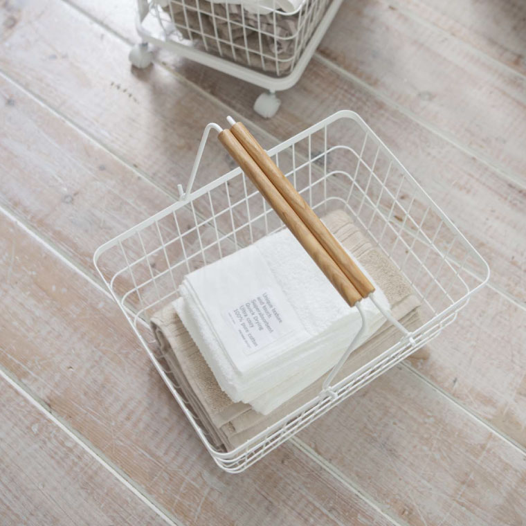 ランドリーバスケット Ｌ トスカ 山崎実業 tosca ホワイト 2810 タワーシリーズ