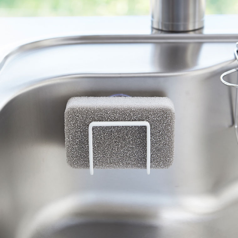 吸盤スポンジホルダー タワー 山崎実業 tower ホワイト/ブラック 2851 2852 タワーシリーズ