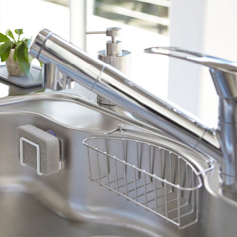 吸盤スポンジホルダー タワー 山崎実業 tower ホワイト/ブラック 2851 2852 タワーシリーズ