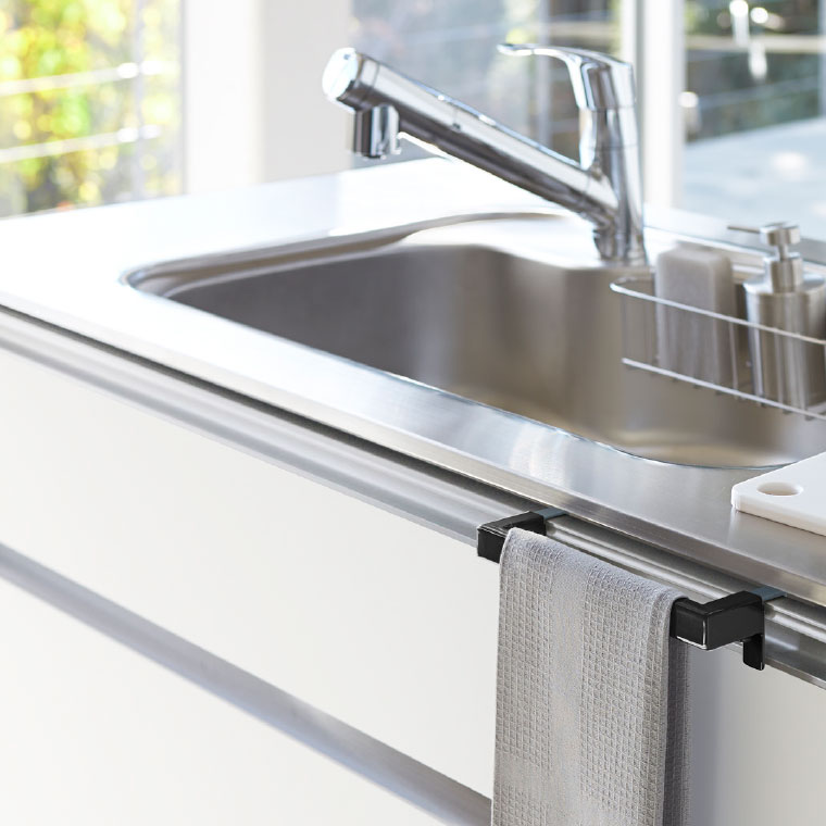 キッチンタオルハンガーバー タワー 山崎実業 tower ホワイト/ブラック 2853 2854 タワーシリーズ