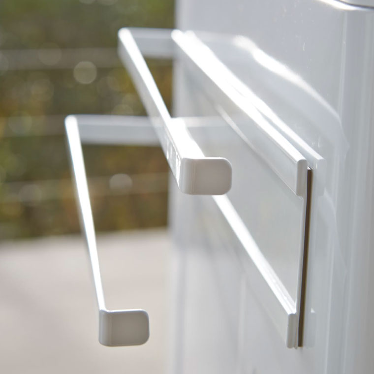 洗濯機横マグネットタオルハンガー２段 タワー 山崎実業 tower ホワイト 2956 タワーシリーズ マグネット