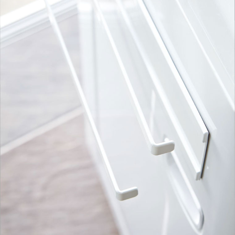 洗濯機横マグネットタオルハンガー２段 タワー 山崎実業 tower ホワイト 2956 タワーシリーズ マグネット