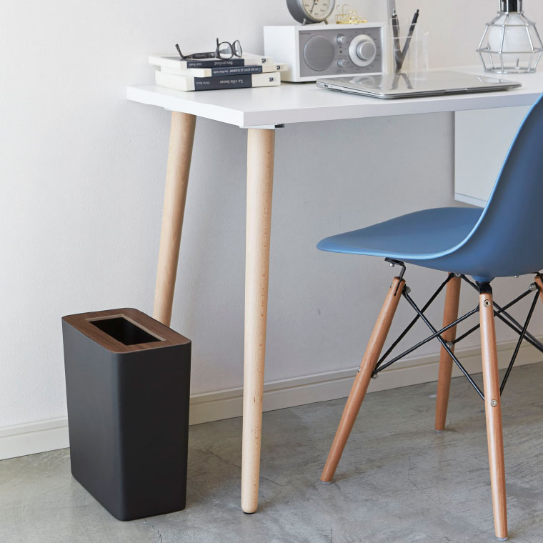 トラッシュカン角型 リン 山崎実業 RIN ブラウン/ナチュラル 3195 3196 タワーシリーズ