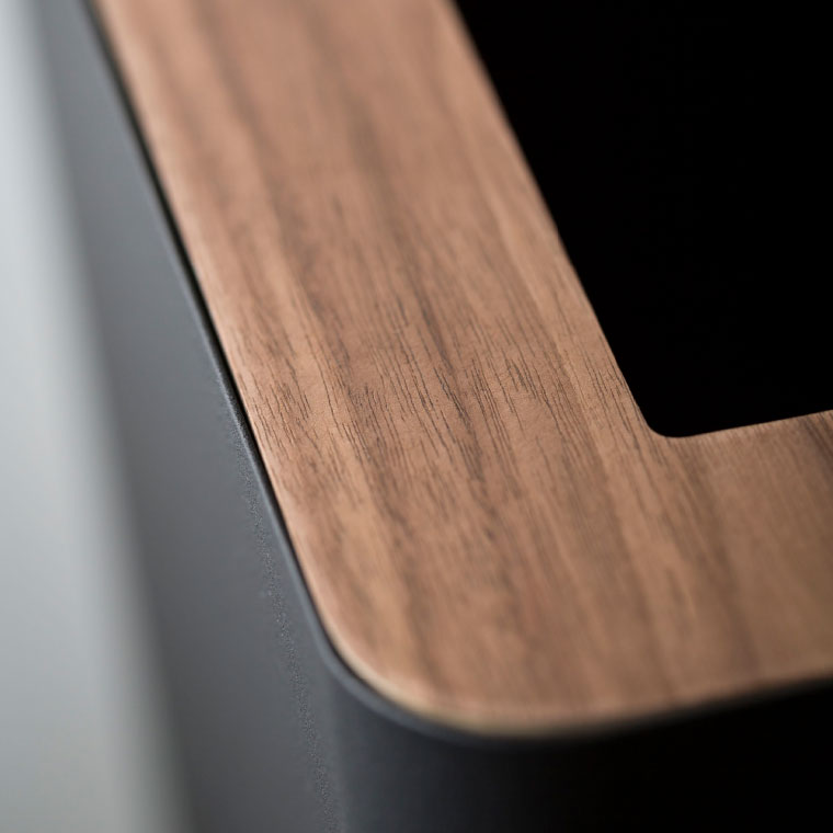 トラッシュカン角型 リン 山崎実業 RIN ブラウン/ナチュラル 3195 3196 タワーシリーズ