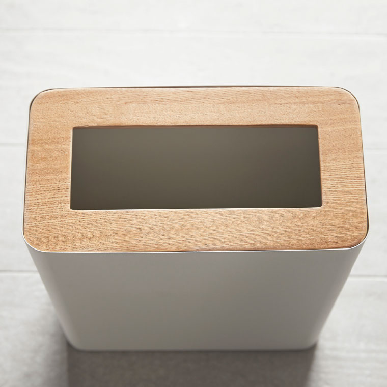 トラッシュカン角型 リン 山崎実業 RIN ブラウン/ナチュラル 3195 3196 タワーシリーズ