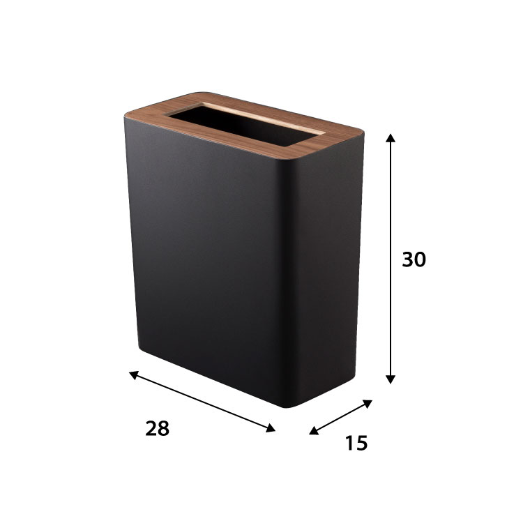 トラッシュカン角型 リン 山崎実業 RIN ブラウン/ナチュラル 3195 3196 タワーシリーズ