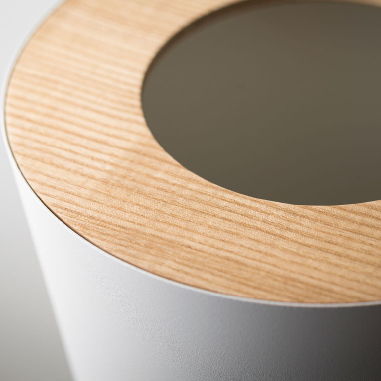 トラッシュカン丸型 リン 山崎実業 RIN ゴミ箱 トラッシュカン リン丸型 ブラウン/ナチュラル 木目調 ラウンド 3197 3198 タワーシリーズ