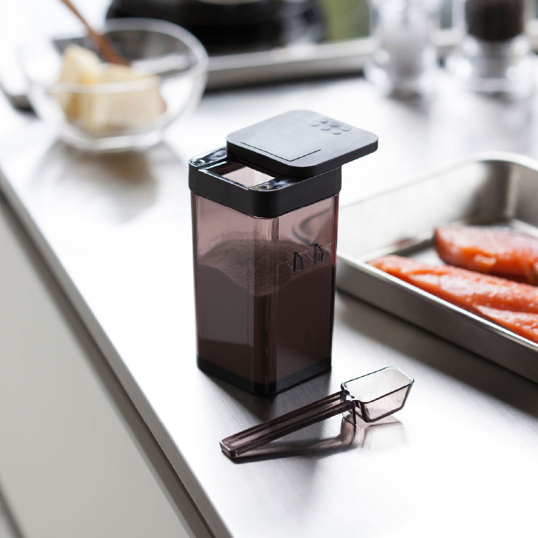 小麦粉＆スパイスボトル タワー 2個セット 山崎実業 tower ホワイト/ブラック 3234 3235 タワーシリーズ