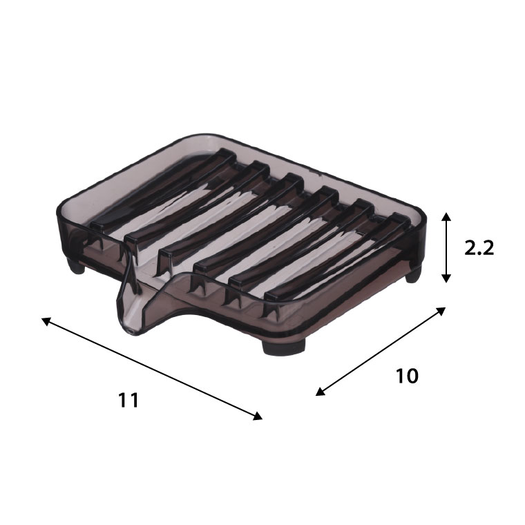 水が流れるソープトレー ヴェール 山崎実業 Veil クリア/ブラック 3250 3251 タワーシリーズ