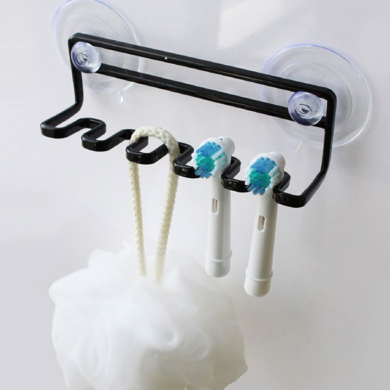 吸盤トゥースブラシホルダー ５連 タワー 山崎実業 tower 歯ブラシホルダー ホワイト/ブラック 3285 3286 タワーシリーズ