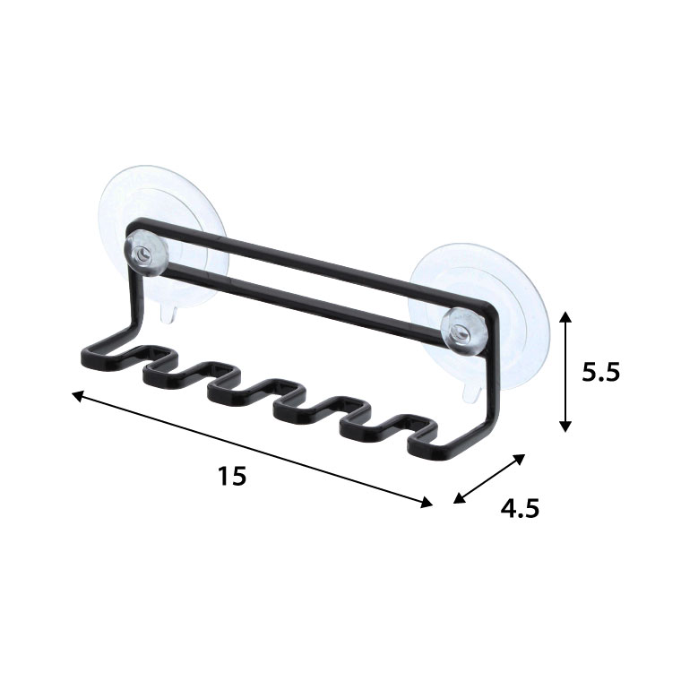 吸盤トゥースブラシホルダー ５連 タワー 山崎実業 tower 歯ブラシホルダー ホワイト/ブラック 3285 3286 タワーシリーズ
