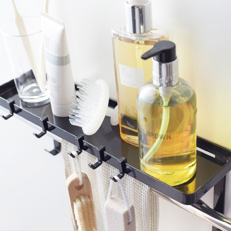 タオル掛け上ラック タワー 山崎実業 tower ホワイト/ブラック 3291 3292 タワーシリーズ