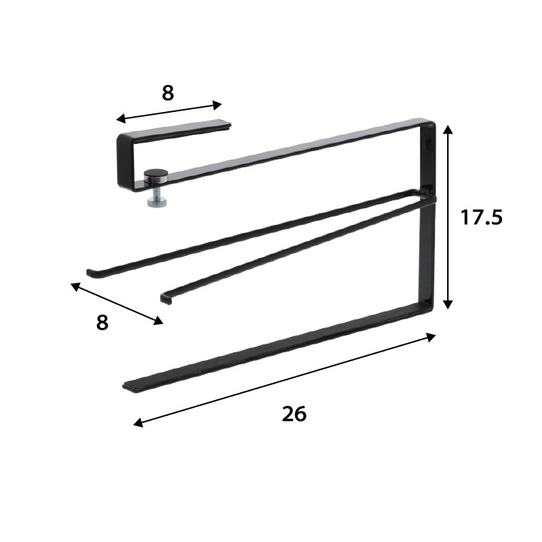 片手でカット戸棚下キッチンペーパーホルダー タワー 山崎実業 tower ホワイト/ブラック 3295 3296 タワーシリーズ
