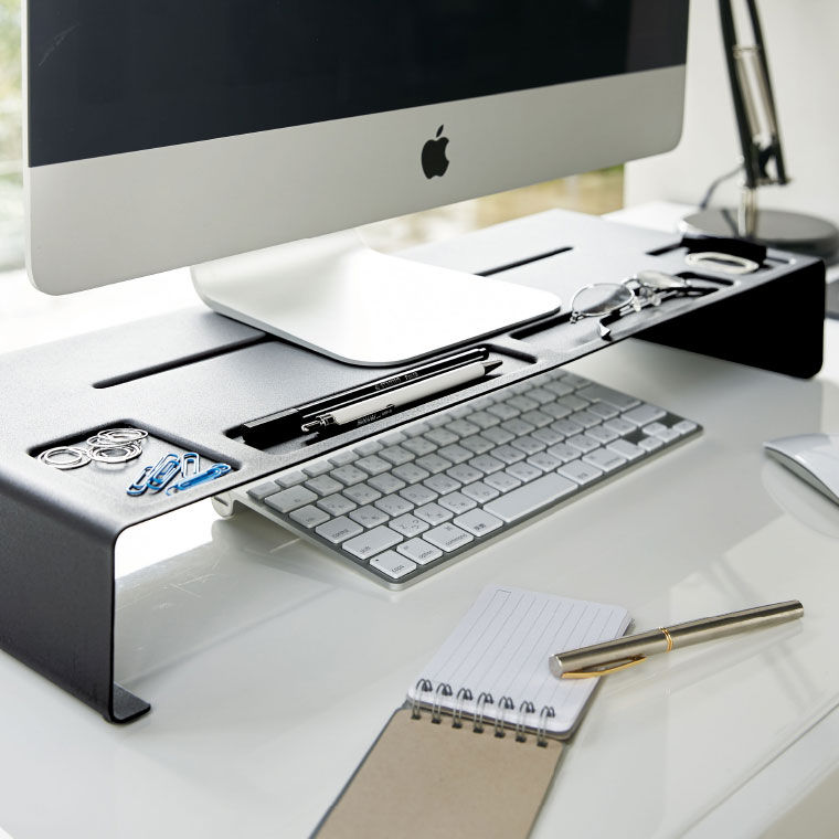 モニタースタンド タワー 山崎実業 tower ホワイト/ブラック 3305 3306 タワーシリーズ