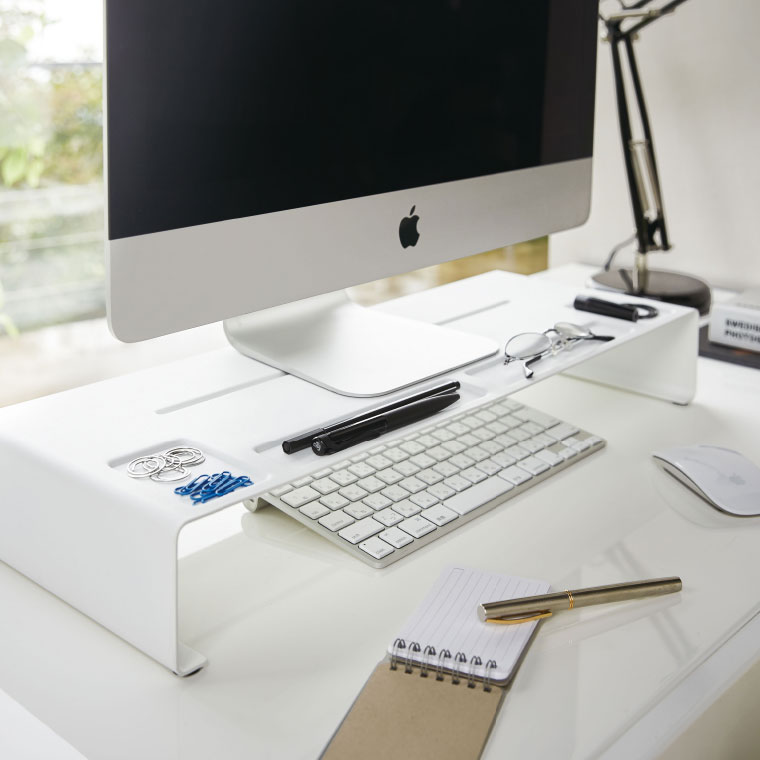 モニタースタンド タワー 山崎実業 tower ホワイト/ブラック 3305 3306 タワーシリーズ