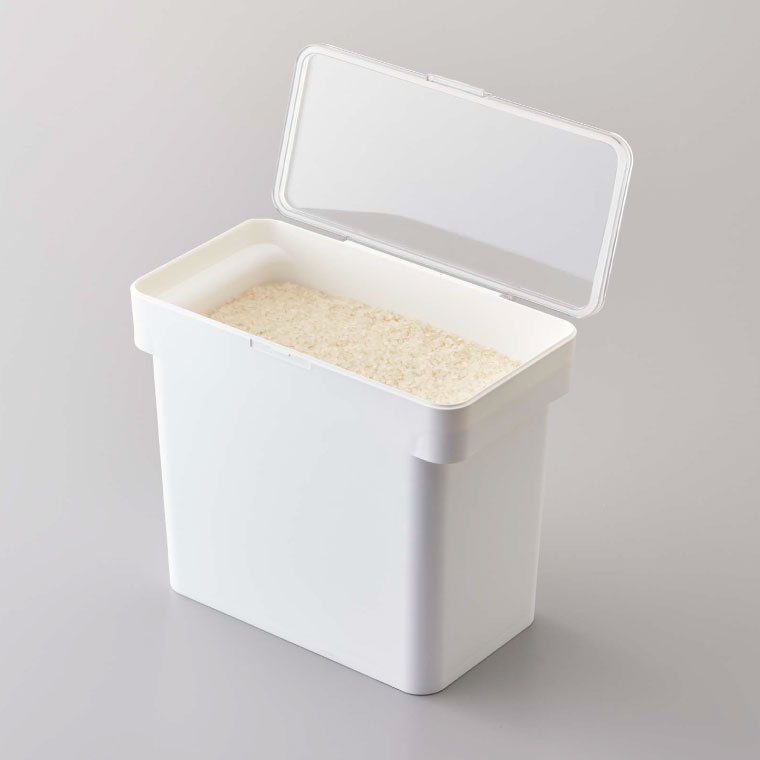 密閉 袋ごと米びつ ５ｋｇ 計量カップ付 タワー 山崎実業 tower ＷＨ/ブラック 3375 3376 タワーシリーズ