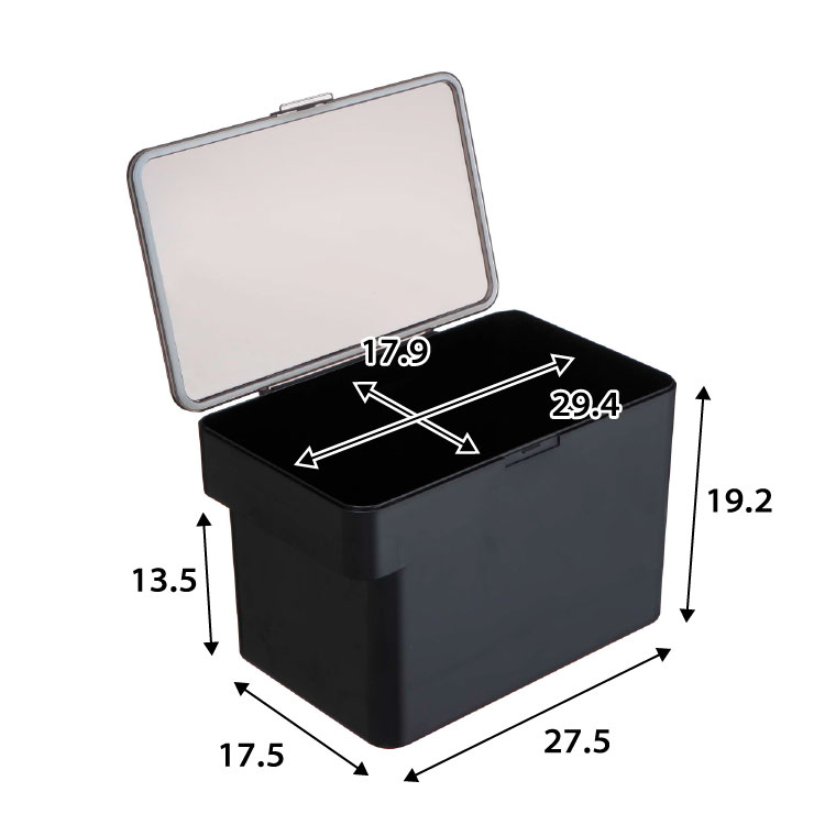 密閉 シンク下米びつ ５ｋｇ 計量カップ付 タワー 山崎実業 tower ＷＨ/ブラック 3377 3378 タワーシリーズ