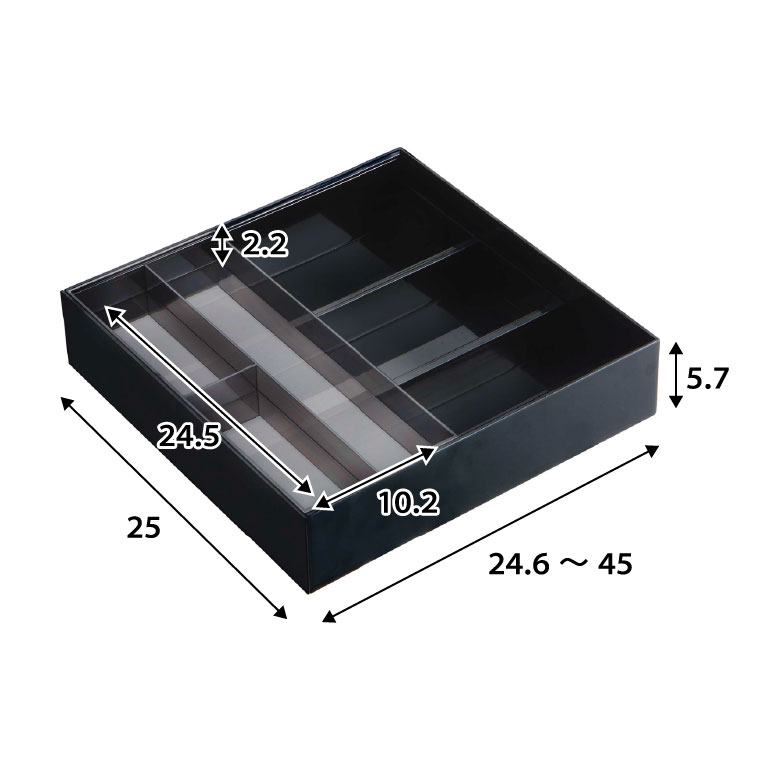 伸縮＆スライド カトラリートレー タワー 山崎実業 tower ホワイト/ブラック 3382 3383 タワーシリーズ
