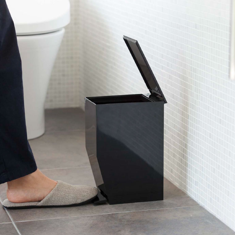 ペダル式トイレポット タワー 山崎実業 tower ゴミ箱 ホワイト/ブラック 3385 3386 タワーシリーズ