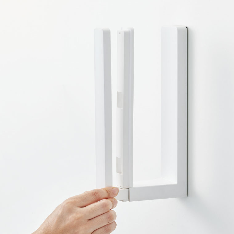 ストッパー付マグネットキッチンペーパーホルダー タワー 山崎実業 tower ホワイト/ブラック 3398 3399 タワーシリーズ マグネット