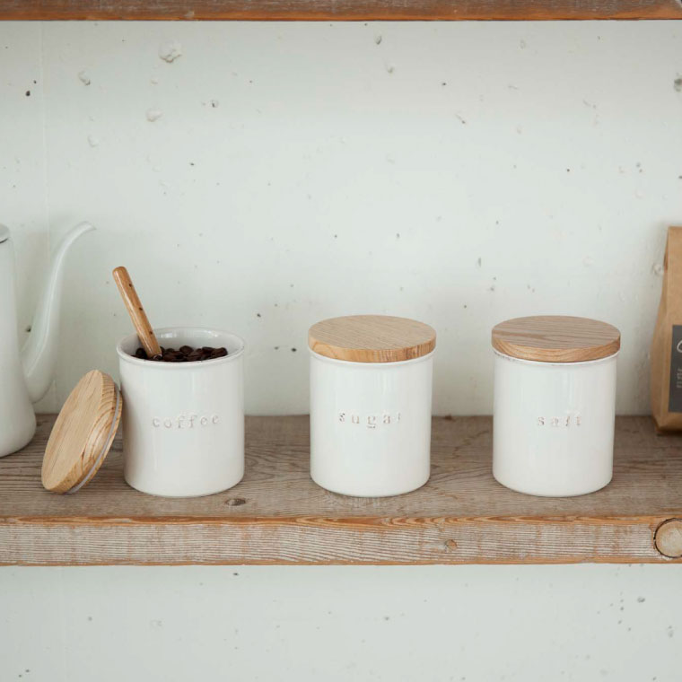 陶器キャニスター トスカ 山崎実業 tosca シュガー/ソルト/コーヒー 3426 3427 3428 タワーシリーズ