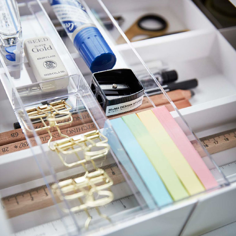 伸縮＆スライド デスクトレー タワー 山崎実業 tower ホワイト/ブラック 3441 3442 タワーシリーズ