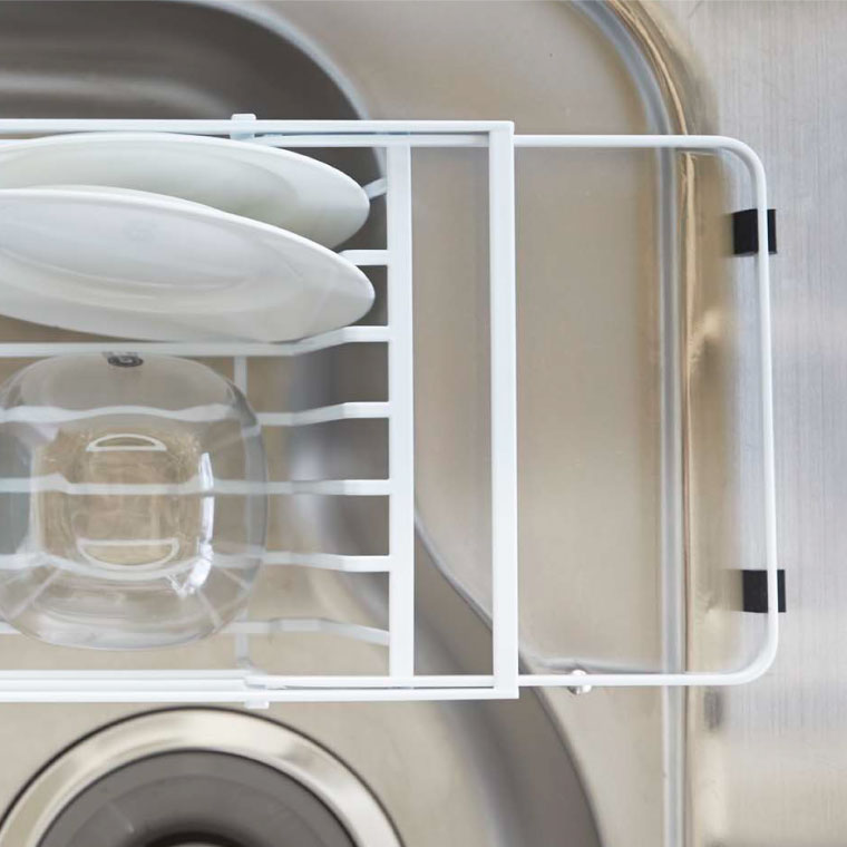 伸縮水切りワイヤーバスケット タワー 山崎実業 tower ホワイト/ブラック 3492 3493 / タワーシリーズ